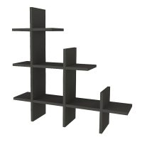 GP042-01632-4 Ραφιέρα τοίχου Juke Megapap χρώμα ανθρακί 81,8x18x80εκ.