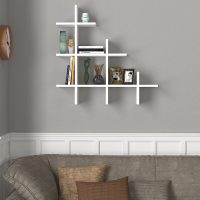 GP042-01633-2 Ραφιέρα τοίχου Juke Megapap χρώμα λευκό 81,8x18x80εκ.