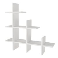 GP042-01633-4 Ραφιέρα τοίχου Juke Megapap χρώμα λευκό 81,8x18x80εκ.