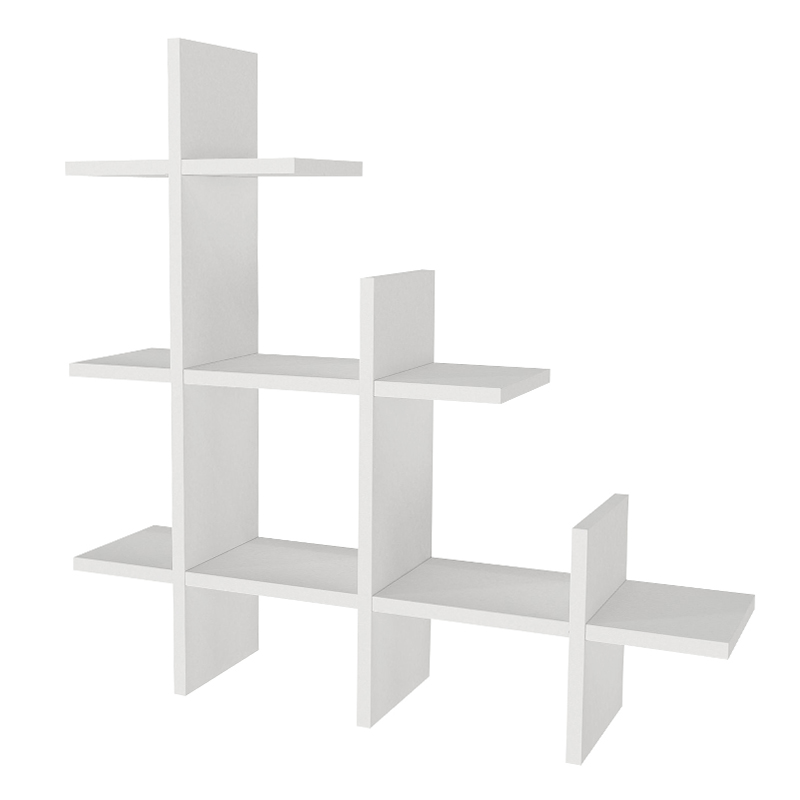 GP042-01633-4 Ραφιέρα τοίχου Juke Megapap χρώμα λευκό 81,8x18x80εκ.