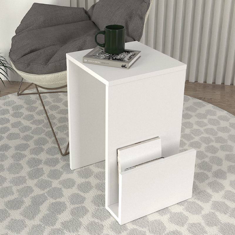 Τραπεζάκι βοηθητικό Regnar Megapap χρώμα λευκό  43,1x33,5x52εκ.