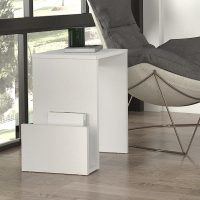 Τραπεζάκι βοηθητικό Regnar Megapap χρώμα λευκό  43,1x33,5x52εκ.