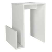 Τραπεζάκι βοηθητικό Regnar Megapap χρώμα λευκό  43,1x33,5x52εκ.