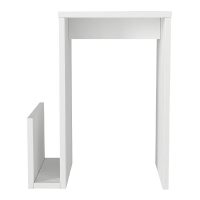 Τραπεζάκι βοηθητικό Regnar Megapap χρώμα λευκό  43,1x33,5x52εκ.