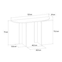 GP042-02592-5 Κονσόλα Cortado Megapap χρώμα sapphire oak 120x35x75εκ.