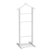 Επιδαπέδια κρεμάστρα Beta Megapap ξύλινη χρώμα λευκό 48x35x120εκ.