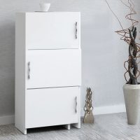 GP052-02261-1 Ντουλάπι κουζίνας - μπάνιου Anna Megapap χρώμα λευκό 65x31,5x89,8εκ.