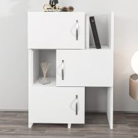 GP052-02261-2 Ντουλάπι κουζίνας - μπάνιου Anna Megapap χρώμα λευκό 65x31,5x89,8εκ.