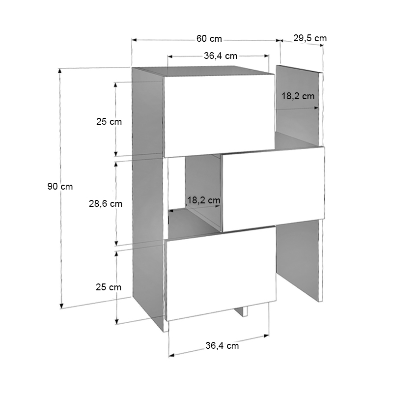 GP052-02261-5 Ντουλάπι κουζίνας - μπάνιου Anna Megapap χρώμα λευκό 65x31,5x89,8εκ.