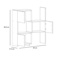 GP052-02261-6 Ντουλάπι κουζίνας - μπάνιου Anna Megapap χρώμα λευκό 65x31,5x89,8εκ.