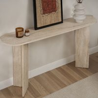 GP052-02281-1 Κονσόλα Sira Megapap χρώμα travertine 150x35x75εκ.