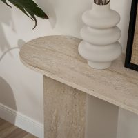 GP052-02281-3 Κονσόλα Sira Megapap χρώμα travertine 150x35x75εκ.