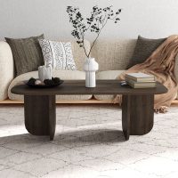 GP052-02322-2 Τραπεζάκι σαλονιού Becaj Megapap χρώμα καρυδί 120x60x41,4εκ.