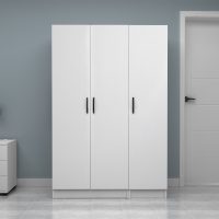 GP100-01091-3 Ντουλάπα ρούχων Vivian Megapap τρίφυλλη χρώμα λευκό 120x51,8x181εκ.