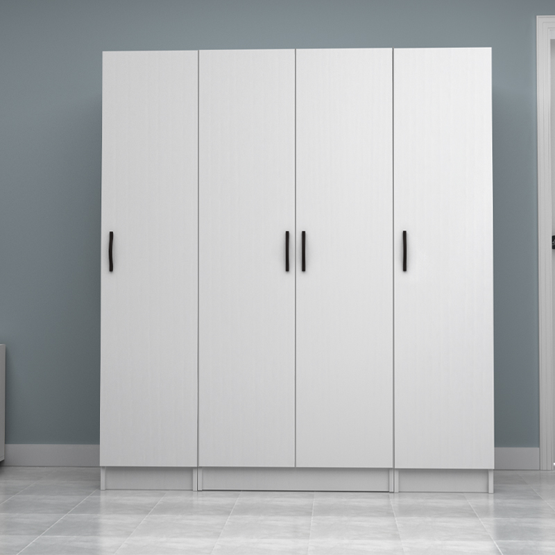 GP100-01171-3 Ντουλάπα ρούχων Vivian Megapap τετράφυλλη χρώμα λευκό 160x51,8x181εκ.