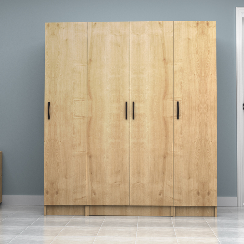 GP100-01172-3 Ντουλάπα ρούχων Vivian Megapap τετράφυλλη χρώμα φυσικό οξιάς 160x51,8x181εκ.