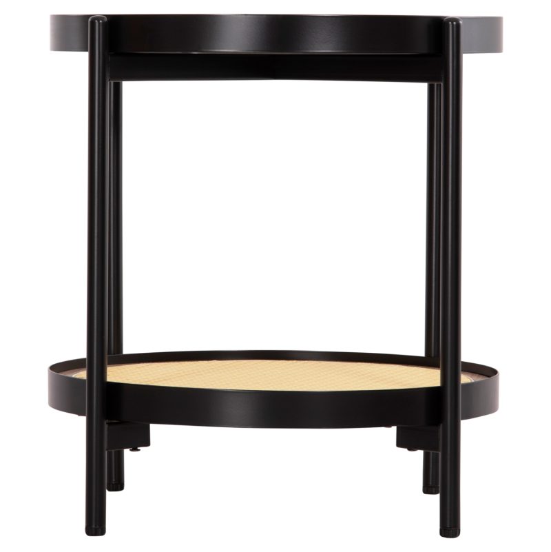 ΒΟΗΘΗΤΙΚΟ ΤΡΑΠΕΖΙ SEITZ HM18031 ΓΥΑΛΙ TOP-ΜΕΤΑΛΛΟ-RATTAN ΣΕ ΦΥΣΙΚΟ Φ50x55,5Υεκ.