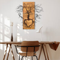 diakosmitiko-toichoy-faces-fb94807-fylla-1 ΔΙΑΚΟΣΜΗΤΙΚΟ ΤΟΙΧΟΥ FACES HM4807-ΦΥΛΛΑ ΜΕΤΑΛΛΟΥ ΜΑΥΡΑ-ΞΥΛΟ 60x3(βάθος)x57,5Υεκ.