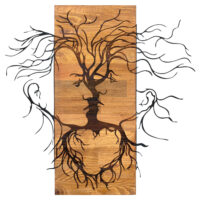 diakosmitiko-toichoy-faces-fb94807-fylla ΔΙΑΚΟΣΜΗΤΙΚΟ ΤΟΙΧΟΥ FACES HM4807-ΦΥΛΛΑ ΜΕΤΑΛΛΟΥ ΜΑΥΡΑ-ΞΥΛΟ 60x3(βάθος)x57,5Υεκ.