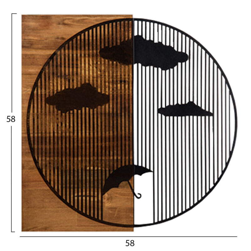 diakosmitiko-toichoy-fb94808-fylla-metal-2 ΔΙΑΚΟΣΜΗΤΙΚΟ ΤΟΙΧΟΥ HM4808-ΦΥΛΛΑ ΜΕΤΑΛΛΟΥ ΜΑΥΡΑ-ΞΥΛΟ 58x3(βάθος)x58Υεκ.