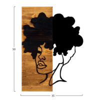 ΔΙΑΚΟΣΜΗΤΙΚΟ ΤΟΙΧΟΥ ΦΙΓΟΥΡΑ ΓΥΝΑΙΚΑΣ HM4750-ΦΥΛΛΑ ΜΕΤΑΛΛΟΥ-ΞΥΛΟ 35x3(βάθος)x50Υεκ.