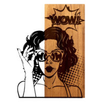 ΔΙΑΚΟΣΜΗΤΙΚΟ ΤΟΙΧΟΥ ΟΨΗ ΓΥΝΑΙΚΑΣ HM4758-ΦΥΛΛΑ ΜΕΤΑΛΛΟΥ ΜΑΥΡΑ-ΞΥΛΟ 42x3(βάθος)x58Υεκ.