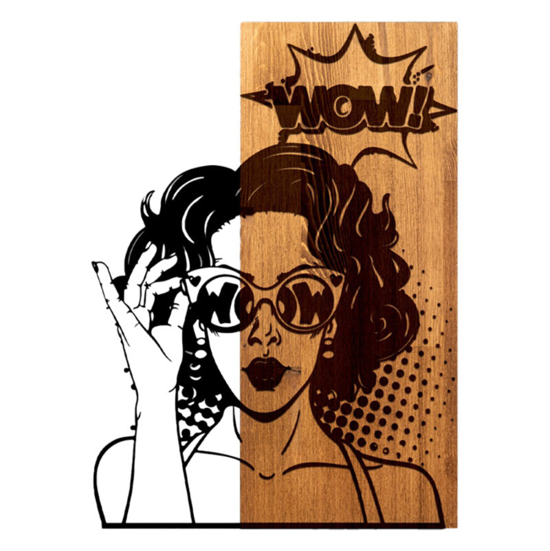 ΔΙΑΚΟΣΜΗΤΙΚΟ ΤΟΙΧΟΥ ΟΨΗ ΓΥΝΑΙΚΑΣ HM4758-ΦΥΛΛΑ ΜΕΤΑΛΛΟΥ ΜΑΥΡΑ-ΞΥΛΟ 42x3(βάθος)x58Υεκ.