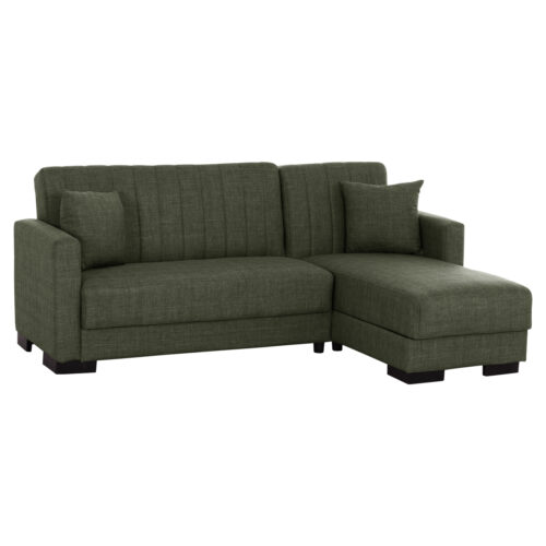 ΚΑΝΑΠΕΣ ΚΡΕΒΑΤΙ GHUFRAN ΓΩΝΙΑ ΑΝΑΣΤΡΕΨΙΜΗ DARK OLIVE ΜΕ ΑΠΟΘΗΚΕΤΙΚΟ ΧΩΡΟ HM3244.05 202x140x78Yεκ.