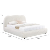 ΚΡΕΒΑΤΙ ΜΕ ΑΠΟΘ.ΧΩΡΟ KALLY HM729.03 ΜΠΕΖ FAUX FUR ΥΦΑΣΜΑ--ΓΙΑ ΣΤΡΩΜΑ 160x200εκ