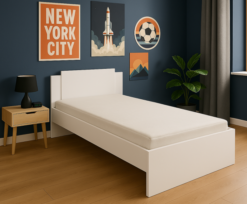 Life κρεβάτι μονό 95x205x88εκ. ( για στρώμα 90x190/200εκ. ) Λευκό Life κρεβάτι μονό 95x205x88εκ. ( για στρώμα 90x190/200εκ. ) Λευκό