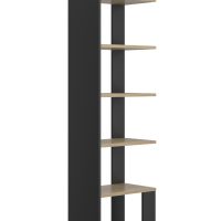 Nael βιβλιοθήκη 56x37x198εκ. Rookwood Oak / Μαύρο