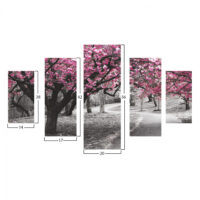 ΠΙΝΑΚΑΣ ΠΕΝΤΑΠΤΥΧΟ MDF BLOOMING TREE 82Χ56x3  HM7207.04