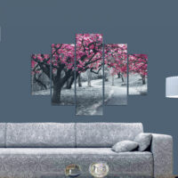 ΠΙΝΑΚΑΣ ΠΕΝΤΑΠΤΥΧΟ MDF BLOOMING TREE 82Χ56x3  HM7207.04