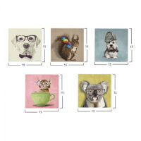 ΠΙΝΑΚΑΣ ΠΕΝΤΑΠΤΥΧΟ MDF CLEVER PETS HM7205.01 75X0,3X15 εκ.