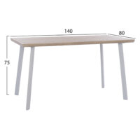 ΣΕΤ ΤΡΑΠΕΖΑΡΙΑΣ 5ΤΜΧ OFIRA HM10634 MDF TOP ΣΕ SONAMA--ΛΕΥΚΕΣ ΚΑΡΕΚΛΕΣ