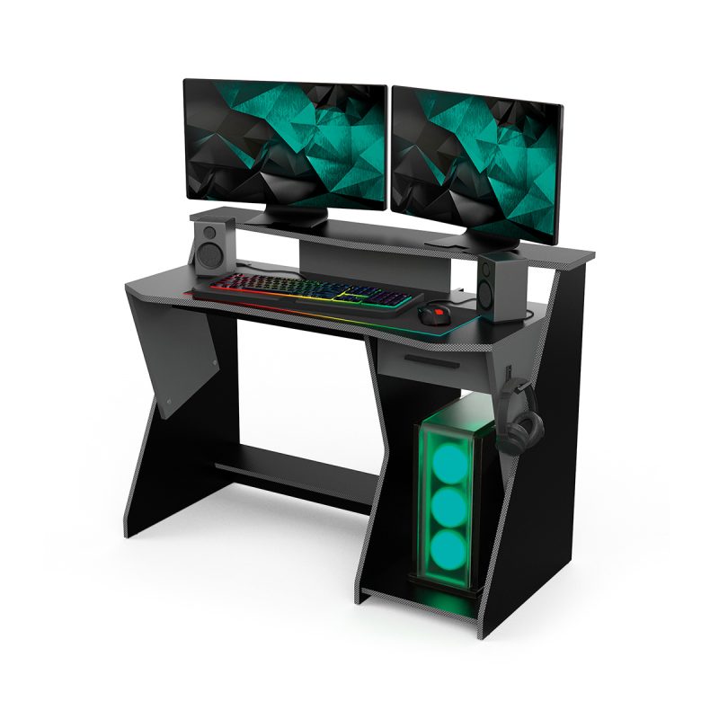 Skin γραφείο gaming 125x60x90εκ. Grey / Black