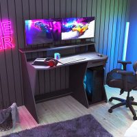 Skin γραφείο gaming 125x60x90εκ. Grey / Black