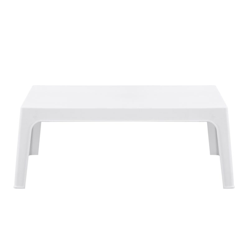 ΤΡΑΠΕΖΑΚΙ ΟΡΘΟΓΩΝΙΟ SLEEK HM6367.01 ΠΟΛΥΠΡΟΠΥΛΕΝΙΟ ΣΕ ΛΕΥΚΟ 105x64x40Υεκ.