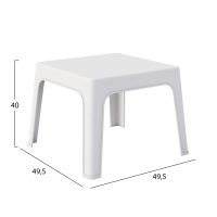 ΤΡΑΠΕΖΑΚΙ ΤΕΤΡΑΓΩΝΟ SLEEK HM6371.01 ΠΟΛΥΠΡΟΠΥΛΕΝΙΟ ΣΕ ΛΕΥΚΟ 56x56x40Υεκ.