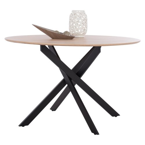 trapezi-me-mdf-epifaneia-sonama-metallik ΤΡΑΠΕΖΙ ROSARIO ΜΕ ΜDF ΕΠΙΦΑΝΕΙΑ SONAMA & ΜΕΤΑΛΛΙΚΑ ΠΟΔΙΑ HM8742.01 Φ120Χ75 εκ.