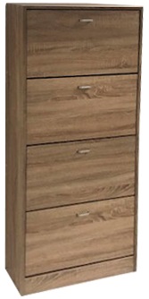 VELCO Pro Systems ΠΑΠΟΥΤΣΟΘΗΚΗ  ΜΕ ΤΕΣΣΕΡΙΣ ΠΟΡΤΕΣ-ΑΕΡΙΖΟΜΕΝΗ ΠΛΑΤΗ 63x24x150cm ΣΦΕΝΔΑΜΟΣ