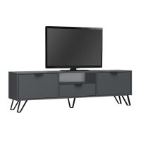 Έπιπλο τηλεόρασης Jasmine Megapap χρώμα ανθρακί 170x35x50εκ.