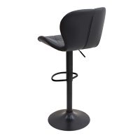 Σκαμπό μπαρ Dolores Megapap με ρυθμιζόμενο ύψος PU μαύρο - βάση μαύρο ματ 45,5x38x89/109εκ.