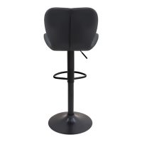 Σκαμπό μπαρ Dolores Megapap με ρυθμιζόμενο ύψος PU μαύρο - βάση μαύρο ματ 45,5x38x89/109εκ.