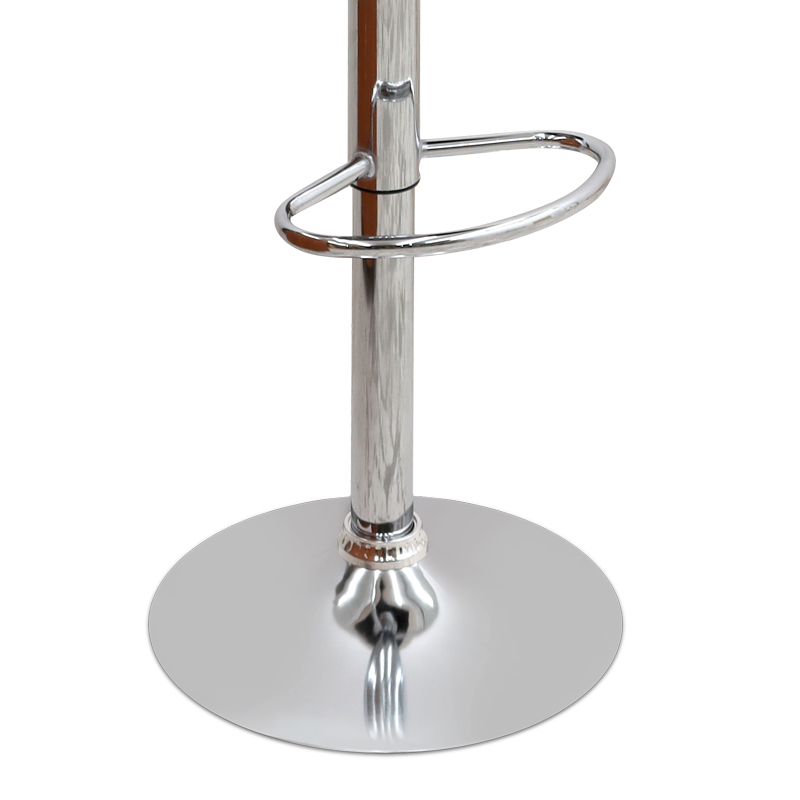 Σκαμπό μπαρ Dolores Megapap με ρυθμιζόμενο ύψος PU λευκό - βάση χρωμίου 45,5x38x89/109εκ.