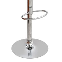 Σκαμπό μπαρ Carmelo Megapap με ρυθμιζόμενο ύψος PU καφέ - βάση χρωμίου 45x42x90/113εκ.