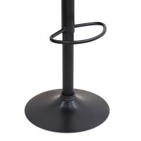 Σκαμπό μπαρ Carmelo Megapap με ρυθμιζόμενο ύψος βελούδο γκρι - βάση μαύρο ματ 45x42x90/113εκ.