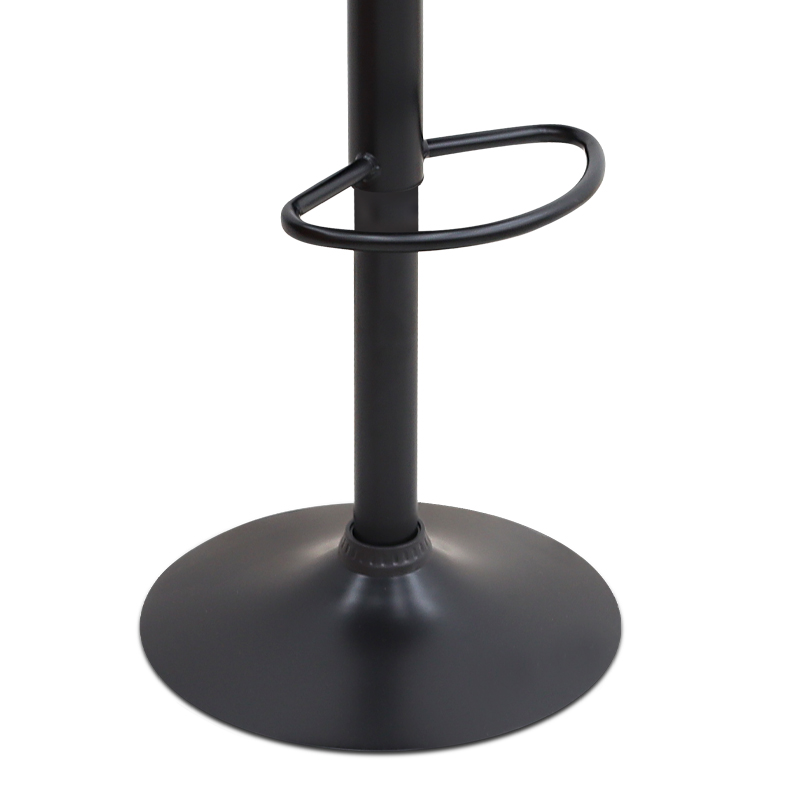 Σκαμπό μπαρ Carmelo Megapap με ρυθμιζόμενο ύψος βελούδο κυπαρισσί - βάση μαύρο ματ 45x42x90/113εκ.