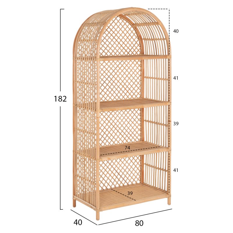 bibliothiki-fb99552-apo-fysiko-rattan-se-1 ΒΙΒΛΙΟΘΗΚΗ SIMOK HM9552 ΑΠΟ ΦΥΣΙΚΟ RATTAN ΣΕ ΦΥΣΙΚΟ ΧΡΩΜΑ 80x40x182Υεκ.