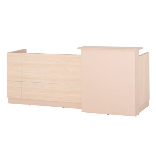 grafeio-ypodochis-fb9206802-melamini-se- ΓΡΑΦΕΙΟ ΥΠΟΔΟΧΗΣ DALTON HM2068.02 ΜΕΛΑΜΙΝΗ ΣΕ SONAMA-ΜΠΕΖ 240x80x106Υεκ.